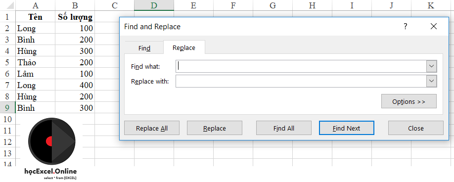 Hướng dẫn sử dụng phương thức Replace trong VBA