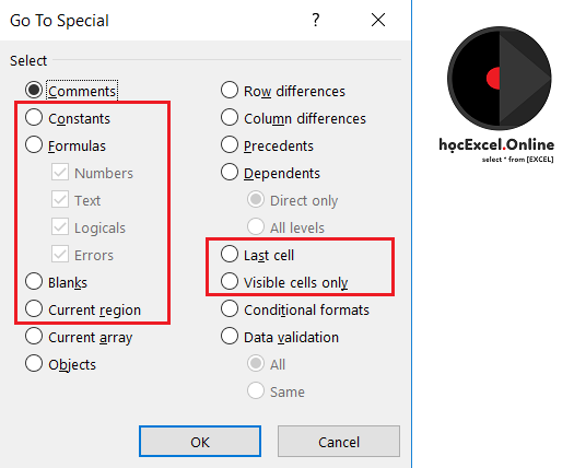 Hướng dẫn cách sử dụng SpecialCells trong VBA