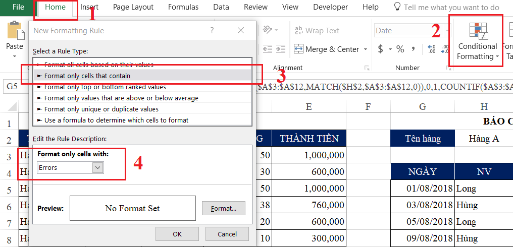 Hướng dẫn cách viết công thức lập báo cáo chi tiết tự động trong Excel