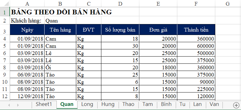 Tạo MENU liên kết tới các sheet bằng hàm Hyperlink Tạo MENU liên kết tới các sheet bằng hàm Hyperlink