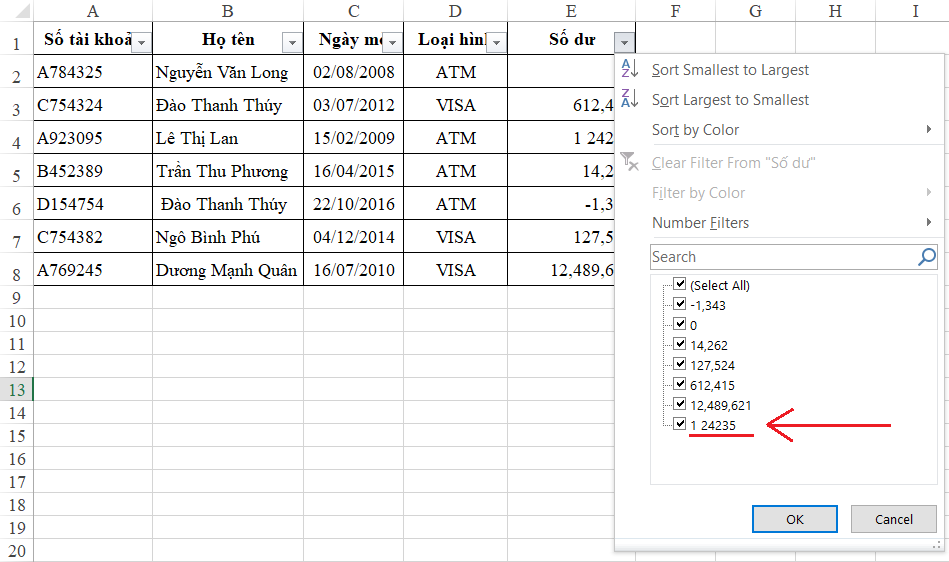 Hướng dẫn cách xử lý lỗi dữ liệu dạng số trong Excel