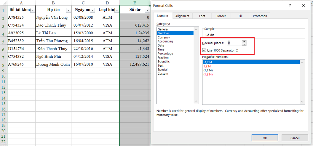 Hướng dẫn cách xử lý lỗi dữ liệu dạng số trong Excel