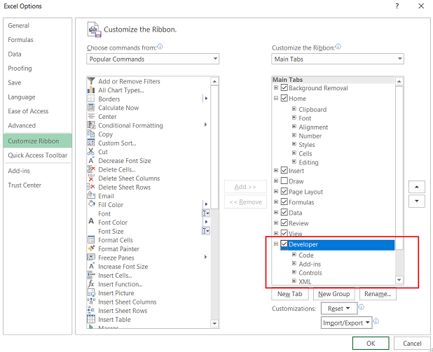 Hướng dẫn cách khắc phục sửa lỗi mất VBA trong Excel 2010, 2013, 2016