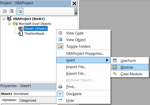 Hướng dẫn cách chèn code vào module trong VBA Excel
