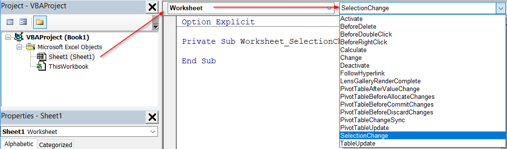 Tìm hiểu về ý nghĩa và cách dùng các sự kiện trong VBA Excel