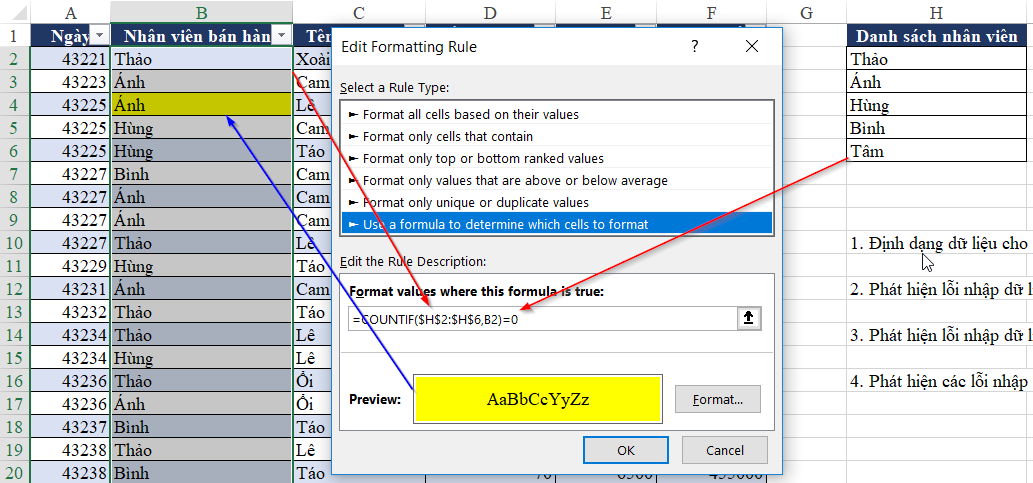 Tìm hiểu kỹ năng phân tích dữ liệu trước khi lập báo cáo trên Excel