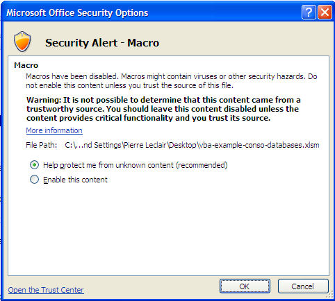 Hướng dẫn cách enable macro trong excel 2007