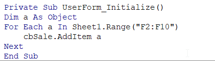 Hướng dẫn cách tạo danh sách chọn cho combobox trong userform VBA Excel