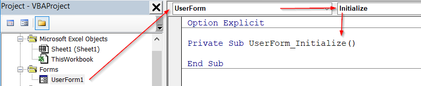 Hướng dẫn cách tạo danh sách chọn cho combobox trong userform VBA Excel