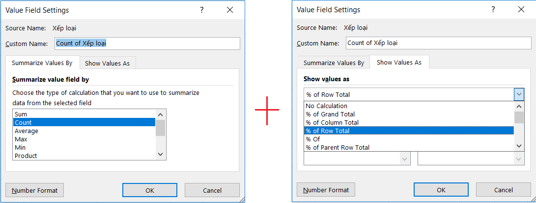 Cách lập báo cáo tỷ lệ phần trăm trong excel bằng Pivot table đơn giản nhất