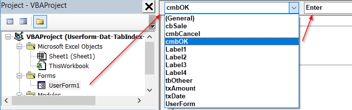 Cách gán phím enter thay vì bấm chuột vào button trong userform VBA Excel