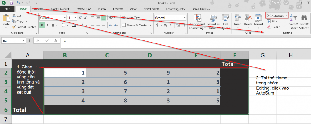 Các cách tính tổng nhanh trong Excel, nhiều cách hay và lạ