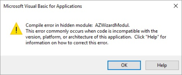 Hướng dẫn cách khắc phục lỗi compile error in hidden module Excel VBA