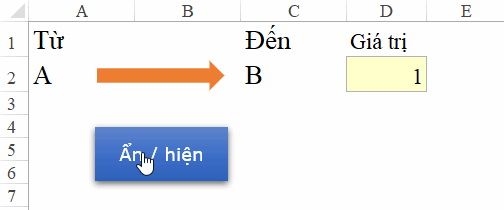 Hướng dẫn cách tạo nút bấm ẩn hiện đường kẻ hình vẽ trong Excel bằng VBA