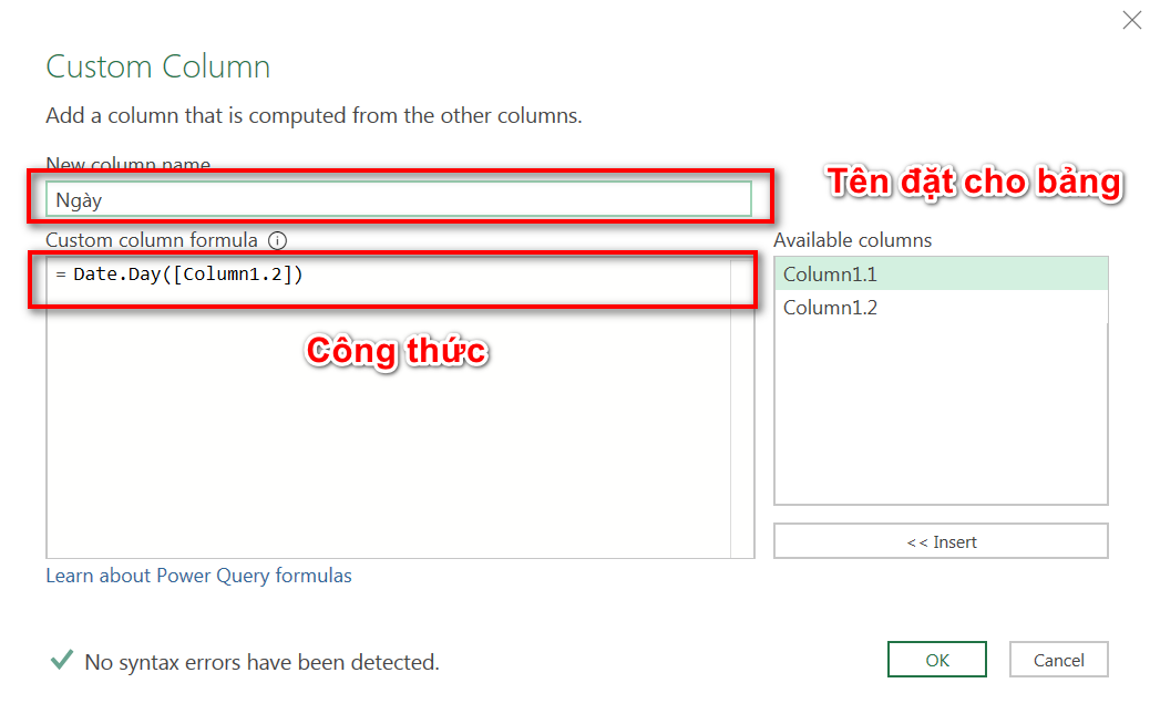 Tách ngày tháng tính thứ bằng Power Query