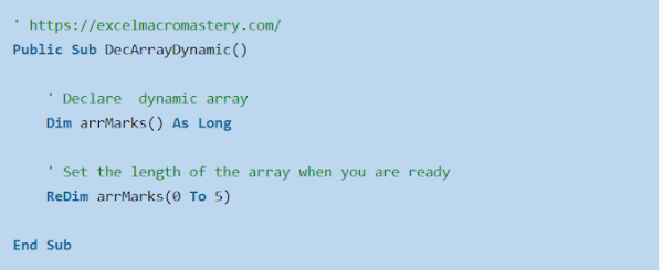 12-VBA array 12-VBA array