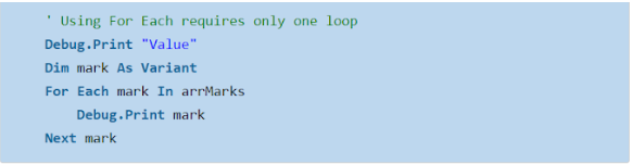 40-VBA array 40-VBA array