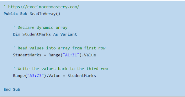 41-VBA array 41-VBA array