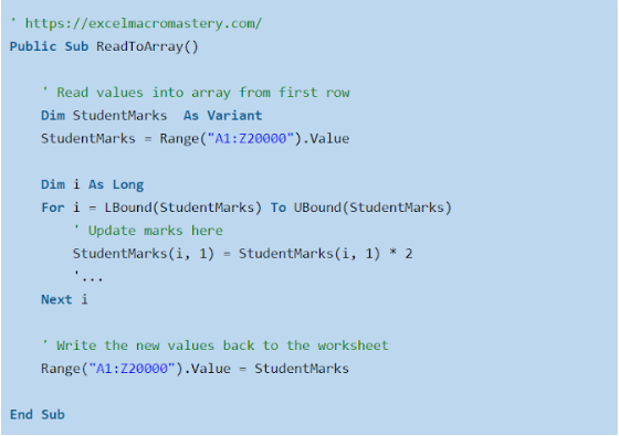 45-VBA array 45-VBA array