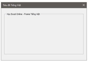 Cách viết tiếng Việt có dấu trong VBA