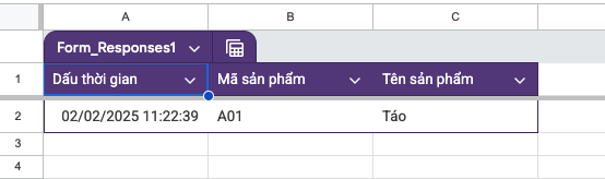 Tự động điền Google Form với dữ liệu cho sẵn