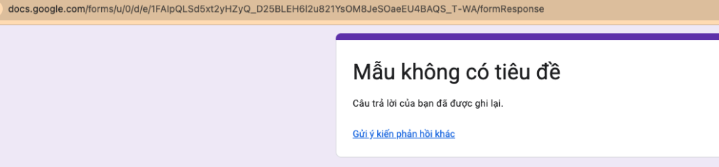 Tự động điền Google Form với dữ liệu cho sẵn