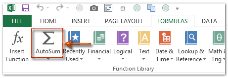 Cách AutoSum nhiều cột/hàng/trang tính trong Excel