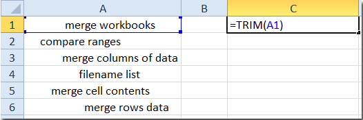 Cách bỏ những khoảng trắng đầu dòng trong trong Excel
