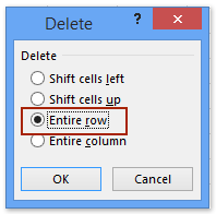 Cách xóa hàng dựa vào giá trị của ô trong Excel