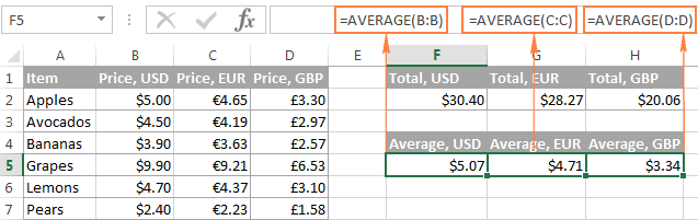 Use a relative entire-column reference for the formula to get adjusted when copied to other columns. Use a relative entire-column reference for the formula to get adjusted when copied to other columns.