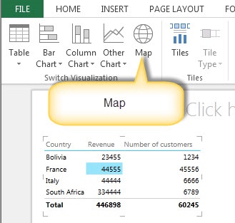 Choose the Map option