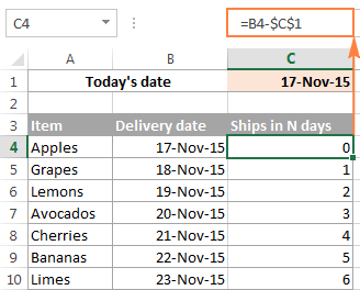 Using relative and absolute cell references for calculating dates Using relative and absolute cell references for calculating dates