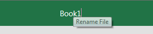 Renaming a workbook in Excel Online Renaming a workbook in Excel Online