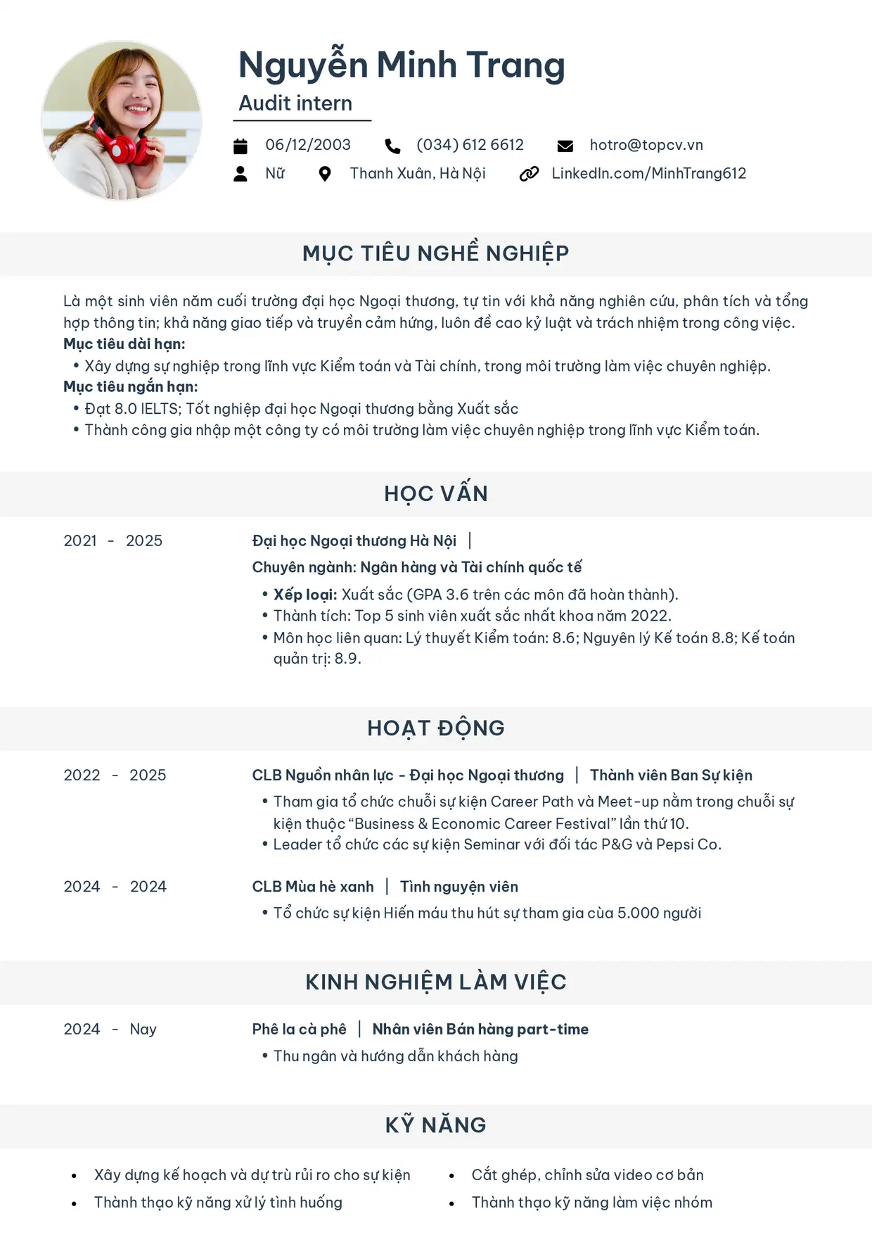 Tiêu chuẩn (ít kinh nghiệm)