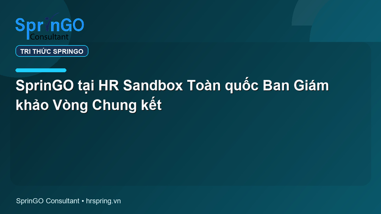 SprinGO tại HR Sandbox Toàn quốc Ban Giám khảo Vòng Chung kết