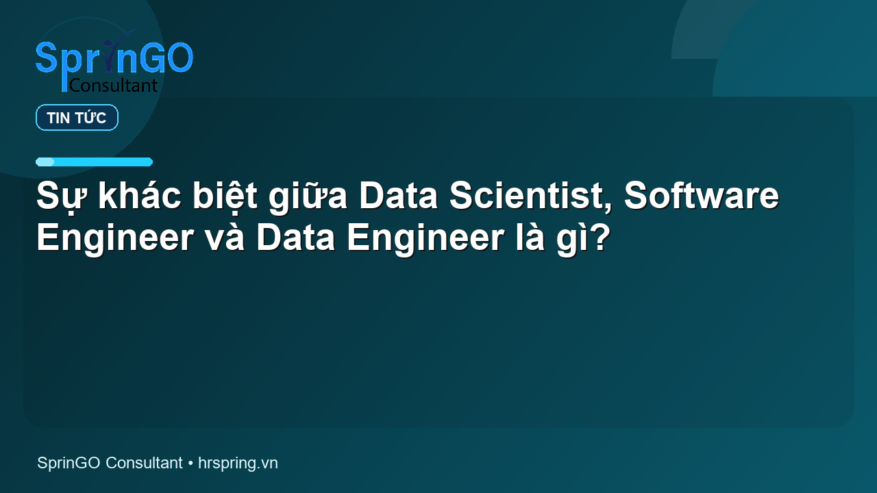 Sự khác biệt giữa Data Scientist, Software Engineer và Data Engineer là gì?