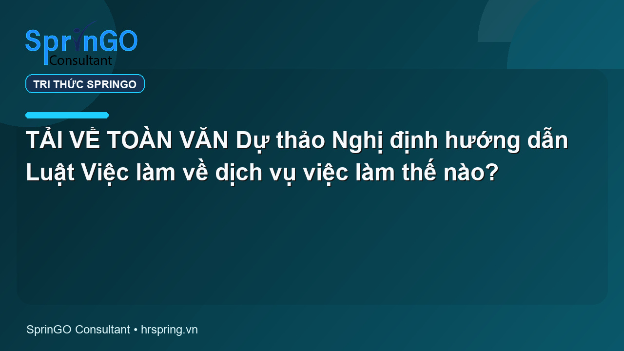 TẢI VỀ TOÀN VĂN Dự thảo Nghị định hướng dẫn Luật Việc làm về dịch vụ việc làm thế nào?
