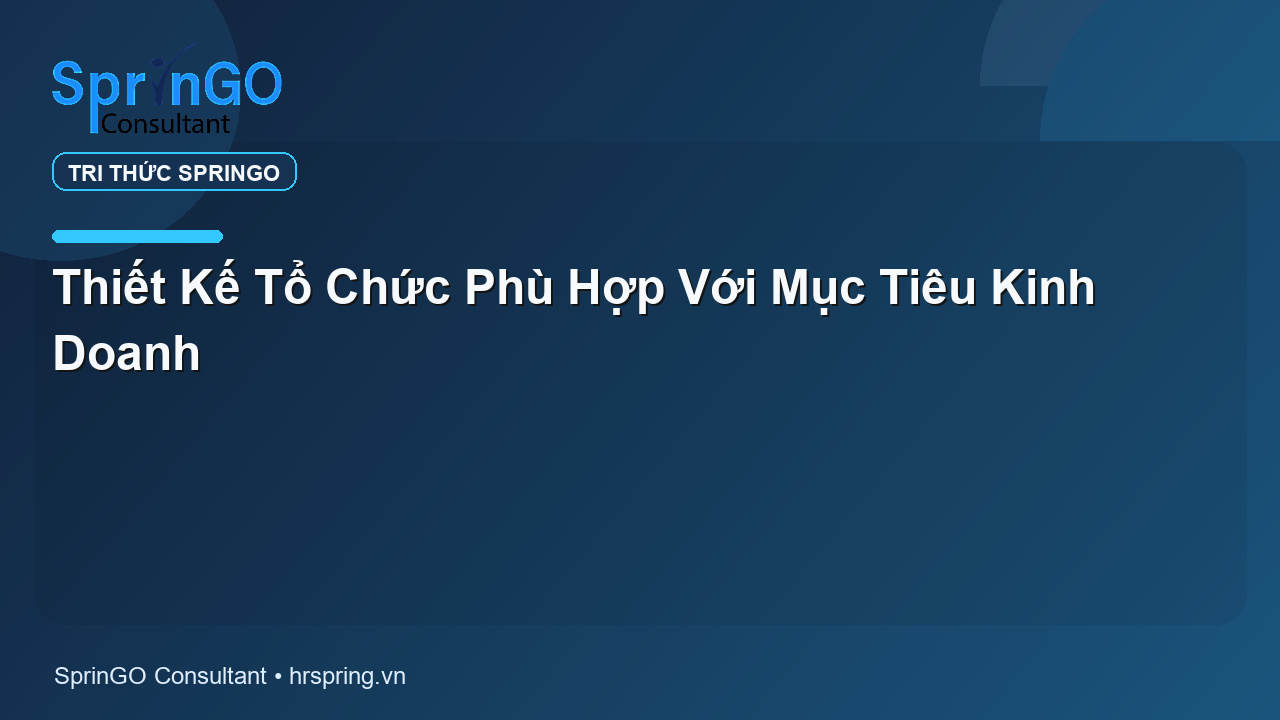 Thiết Kế Tổ Chức Phù Hợp Với Mục Tiêu Kinh Doanh