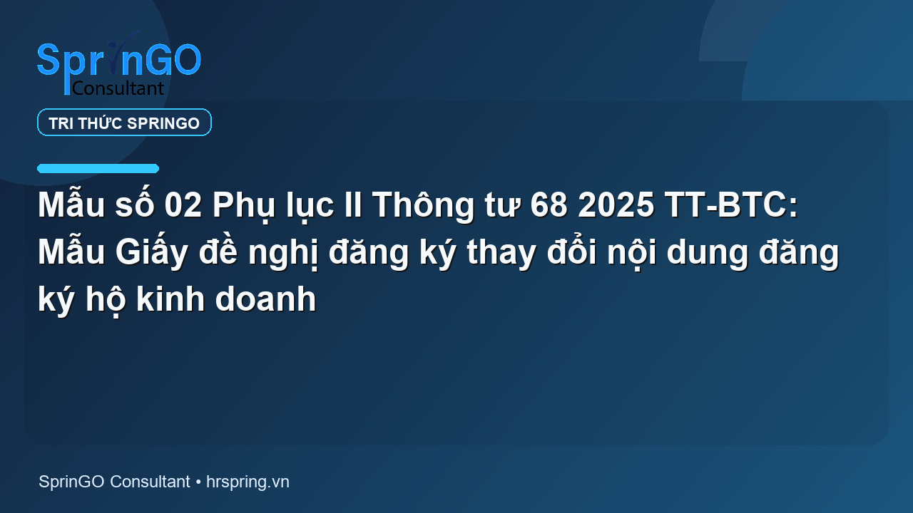 Mẫu số 02 Phụ lục II Thông tư 68 2025 TT-BTC: Mẫu Giấy đề nghị đăng ký thay đổi nội dung đăng ký hộ kinh doanh