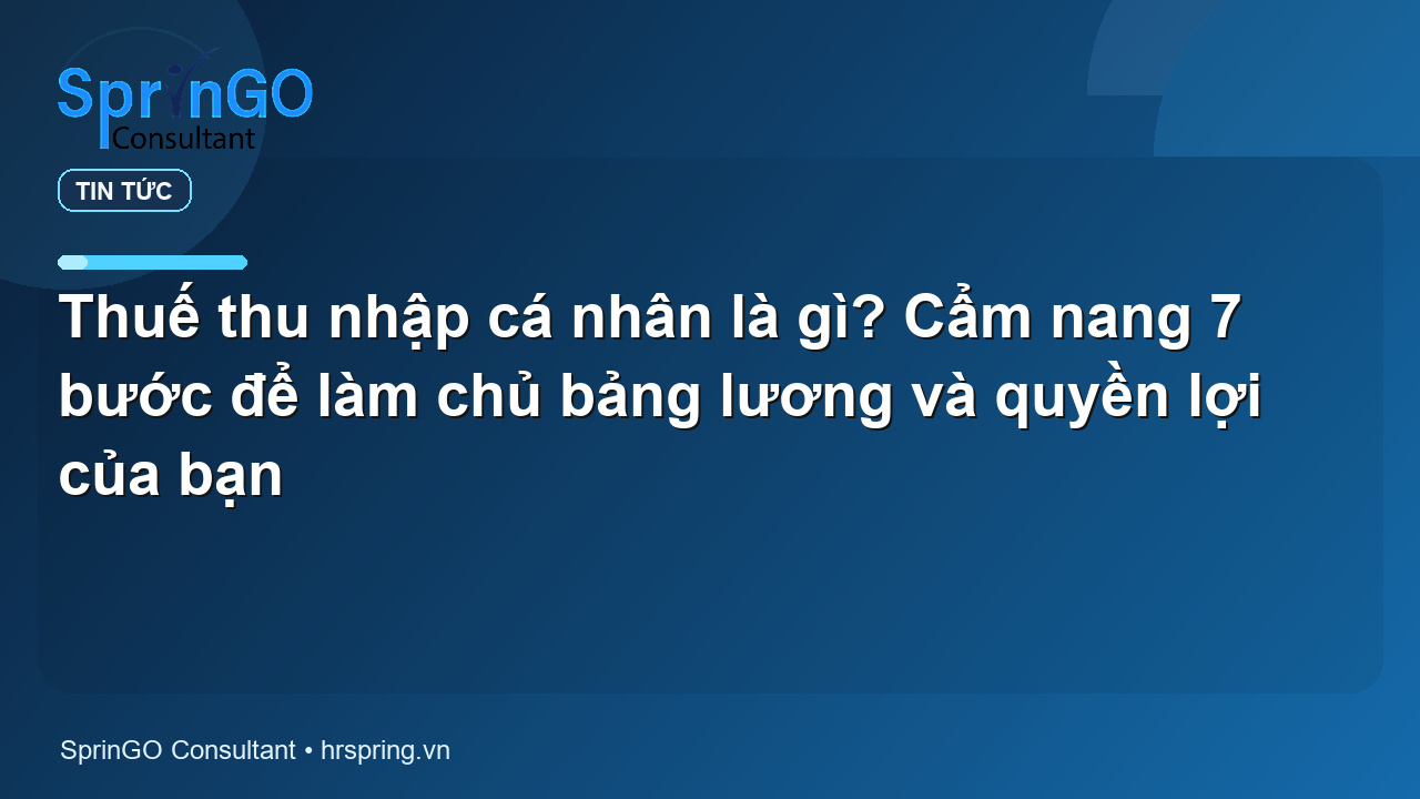 Thuế thu nhập cá nhân là gì? Cẩm nang 7 bước để làm chủ bảng lương và quyền lợi của bạn
