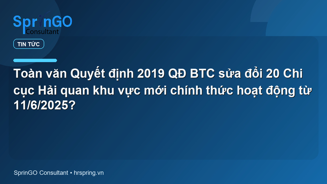 Toàn văn Quyết định 2019 QĐ BTC sửa đổi 20 Chi cục Hải quan khu vực mới chính thức hoạt động từ 11/6/2025?