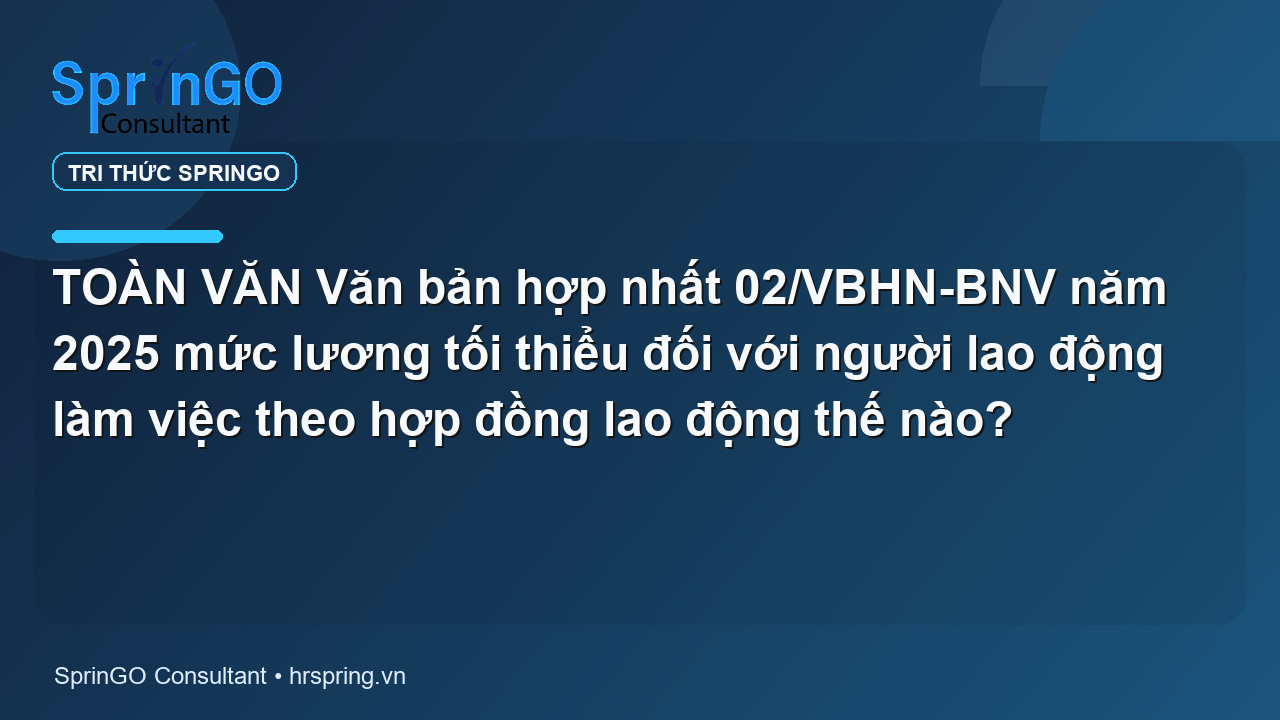 TOÀN VĂN Văn bản hợp nhất 02/VBHN-BNV năm 2025 mức lương tối thiểu đối với người lao động làm việc theo hợp đồng lao động thế nào?