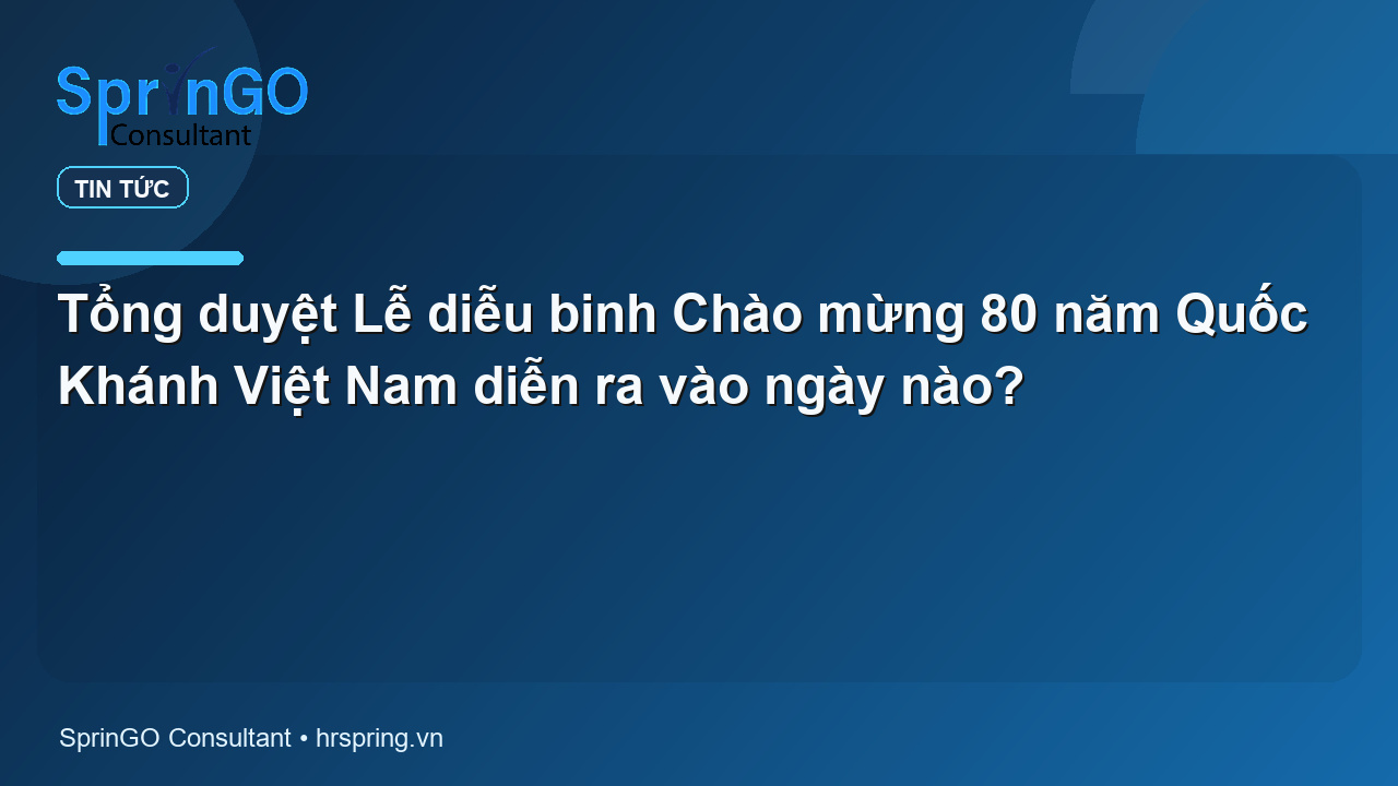 Tổng duyệt Lễ diễu binh Chào mừng 80 năm Quốc Khánh Việt Nam diễn ra vào ngày nào?