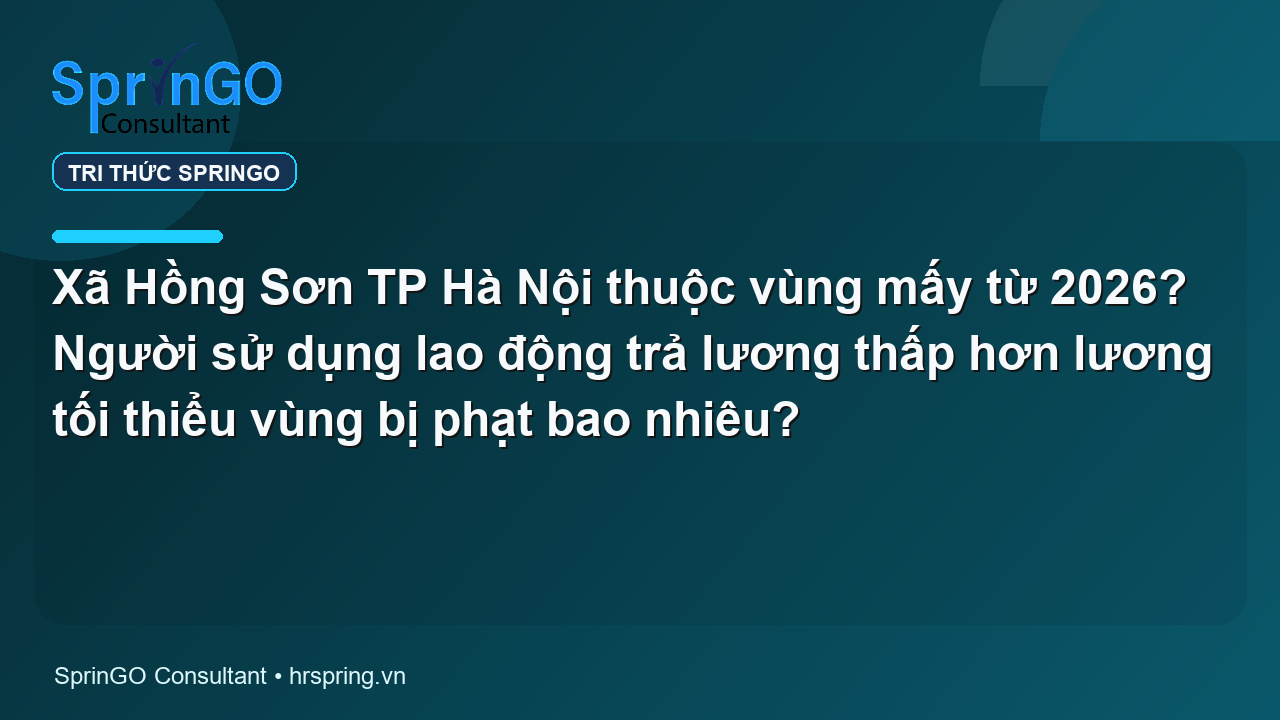 Xã Hồng Sơn TP Hà Nội thuộc vùng mấy từ 2026? Người sử dụng lao động trả lương thấp hơn lương tối thiểu vùng bị phạt bao nhiêu?